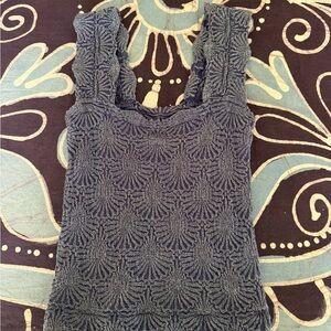 Free People Women’s Purple Crochet Tank